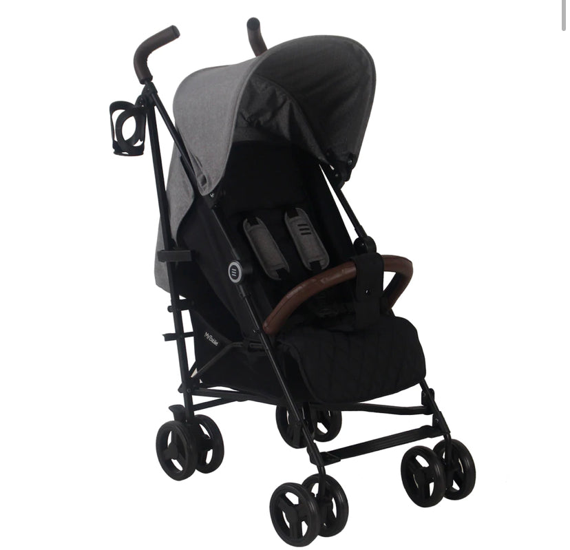 My Babiie - My Babiie Melange charcoal MB03 Lightweight Stroller