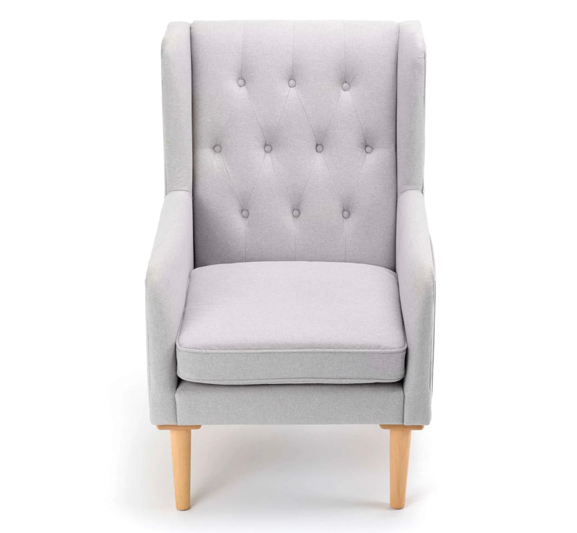 Babymore Lux Nursing Chair with Footstool – Grey