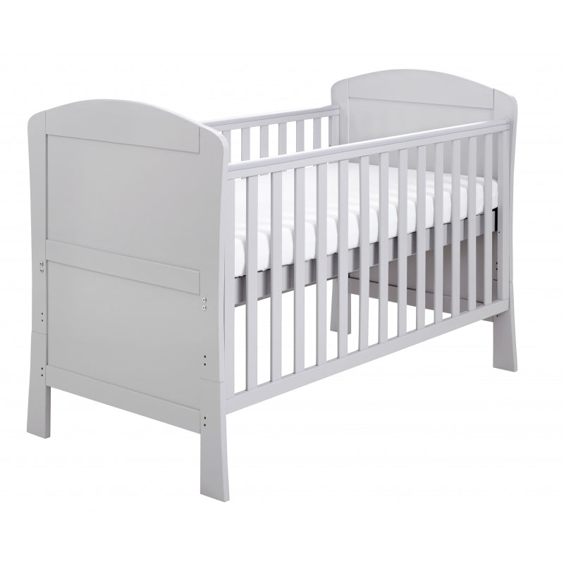 Babymore Aston drop side Cot Bed-Grey