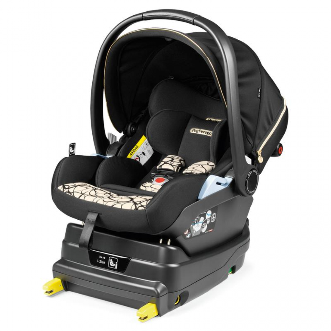 Peg Perego Ypsi Lounge i-Size Travel System Bundle, Graphic Gold