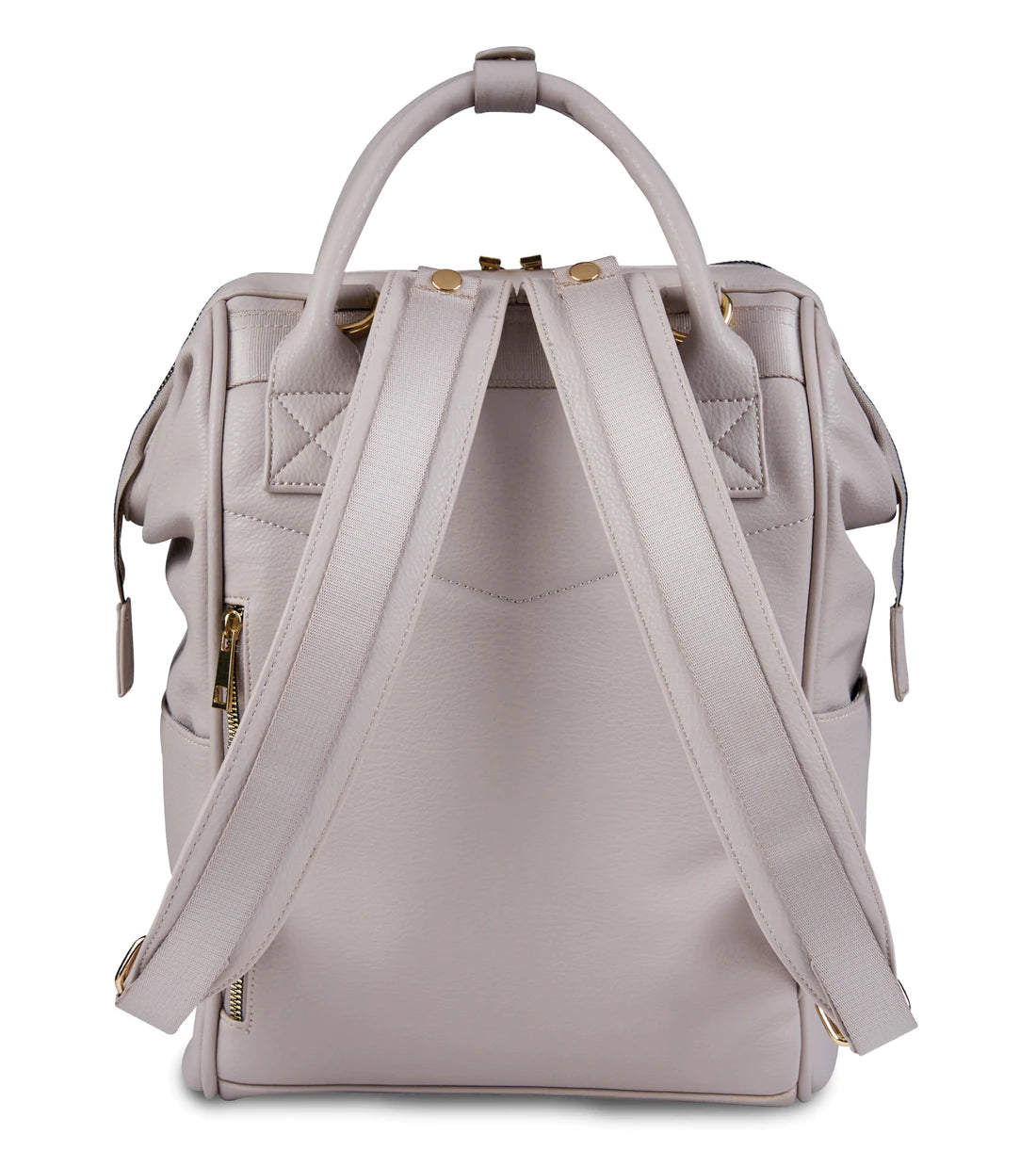 Bababing Mani Vegan Leather Backpack Changing Bag - Blush Grey