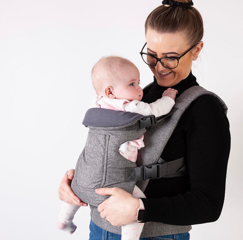 Ara Carrier Front and Back Baby Carrier - Soft Grey
