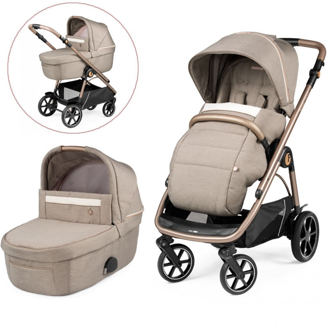 peg perego culla stroller Peg Perego Veloce Stroller + Culla Grande Carrycot, Mon Amour