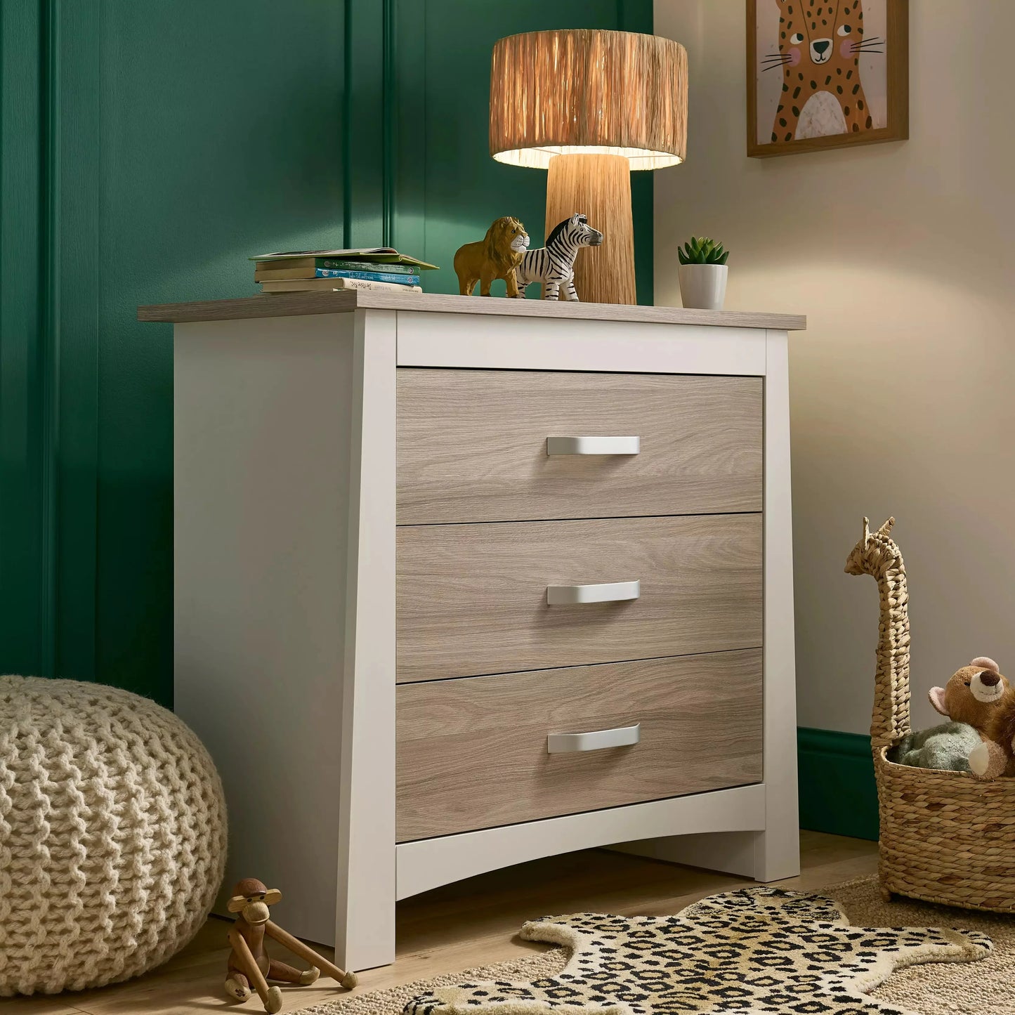 Cuddle Co Ada 2 Piece Nursery Furniture Set - White & Ash