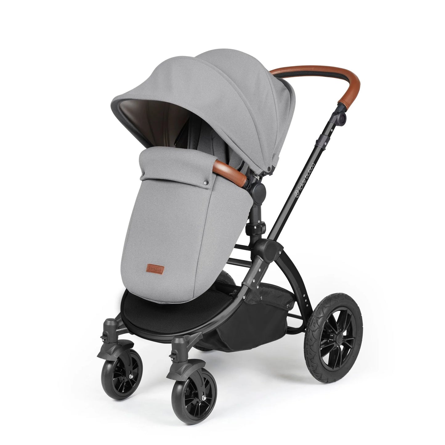 Ickle bubba Stomp Luxe All in One Premium i-Size Travel System with ISOFIX Base *Pearl Grey - Tan