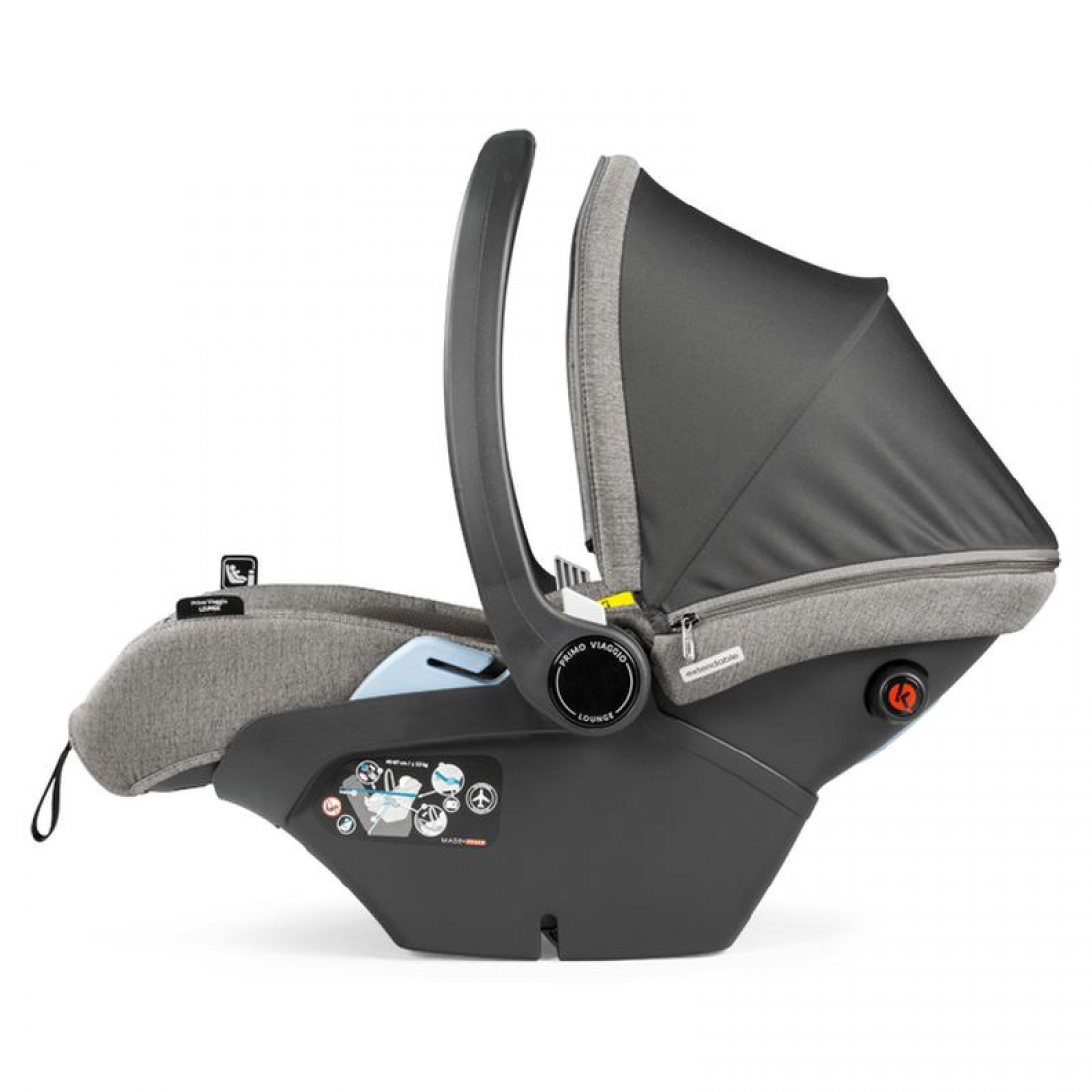 Peg Perego Veloce 3 in 1 Lounge Modular Travel System Bundle, City Grey
