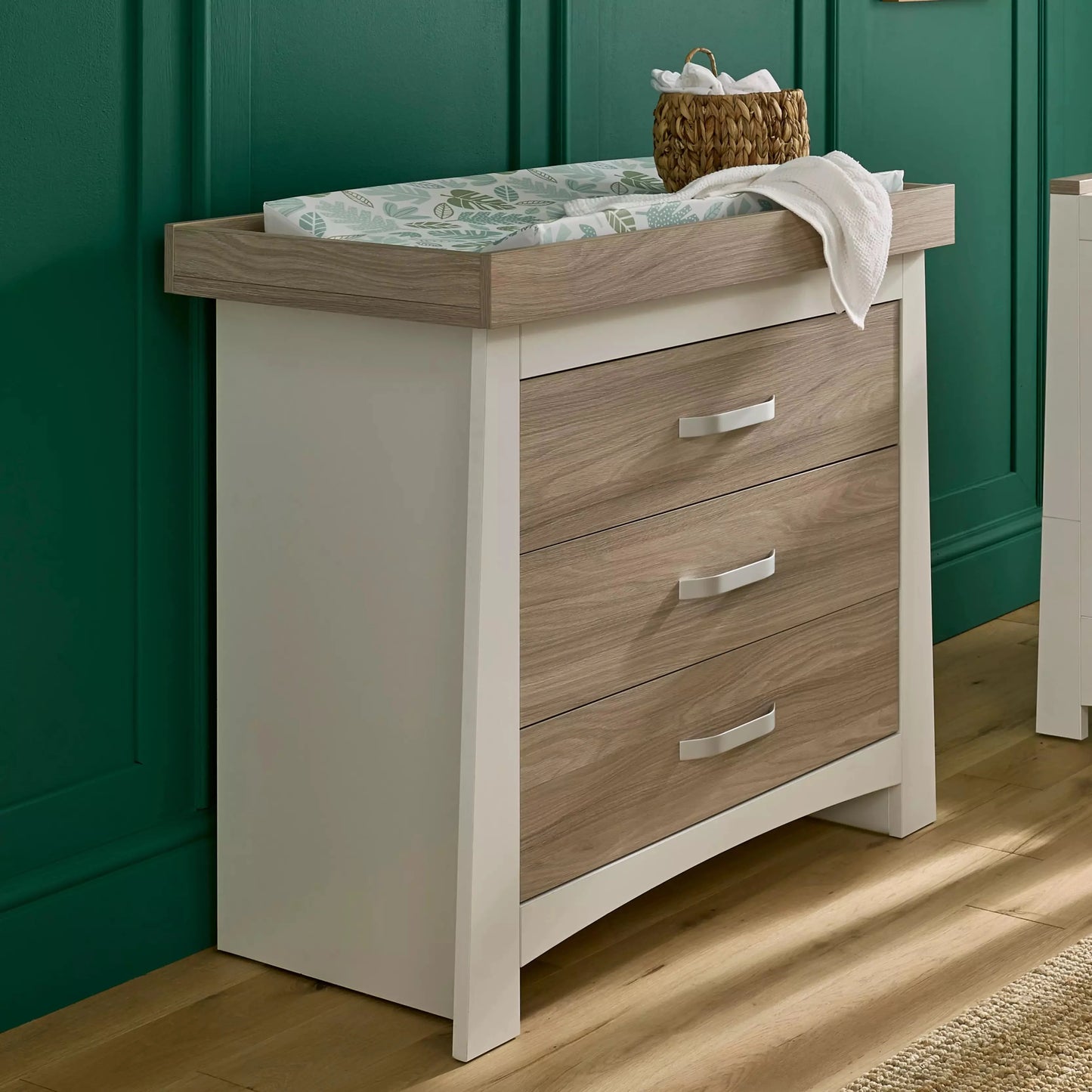 Cuddle Co Ada 2 Piece Nursery Furniture Set - White & Ash