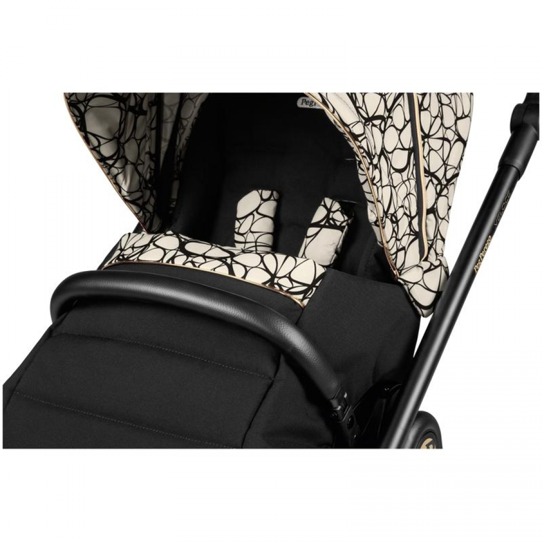 Peg Perego Veloce 3 in 1 Lounge Modular I-Size Travel System Bundle, Graphic Gold
