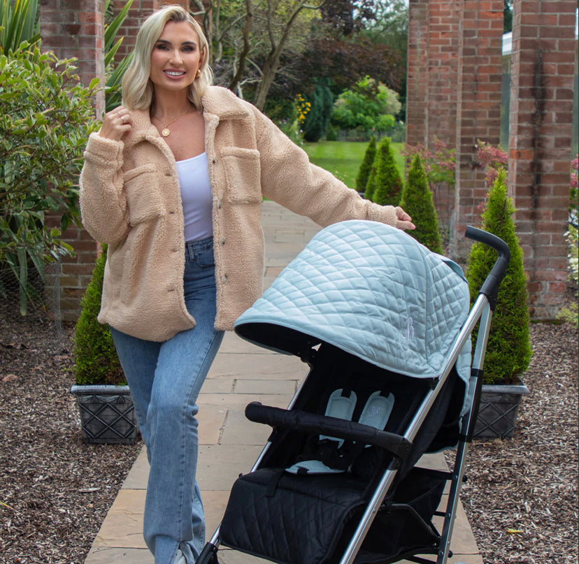 My Babiie - Billie Faiers Quilted Aqua Lightweight Stroller