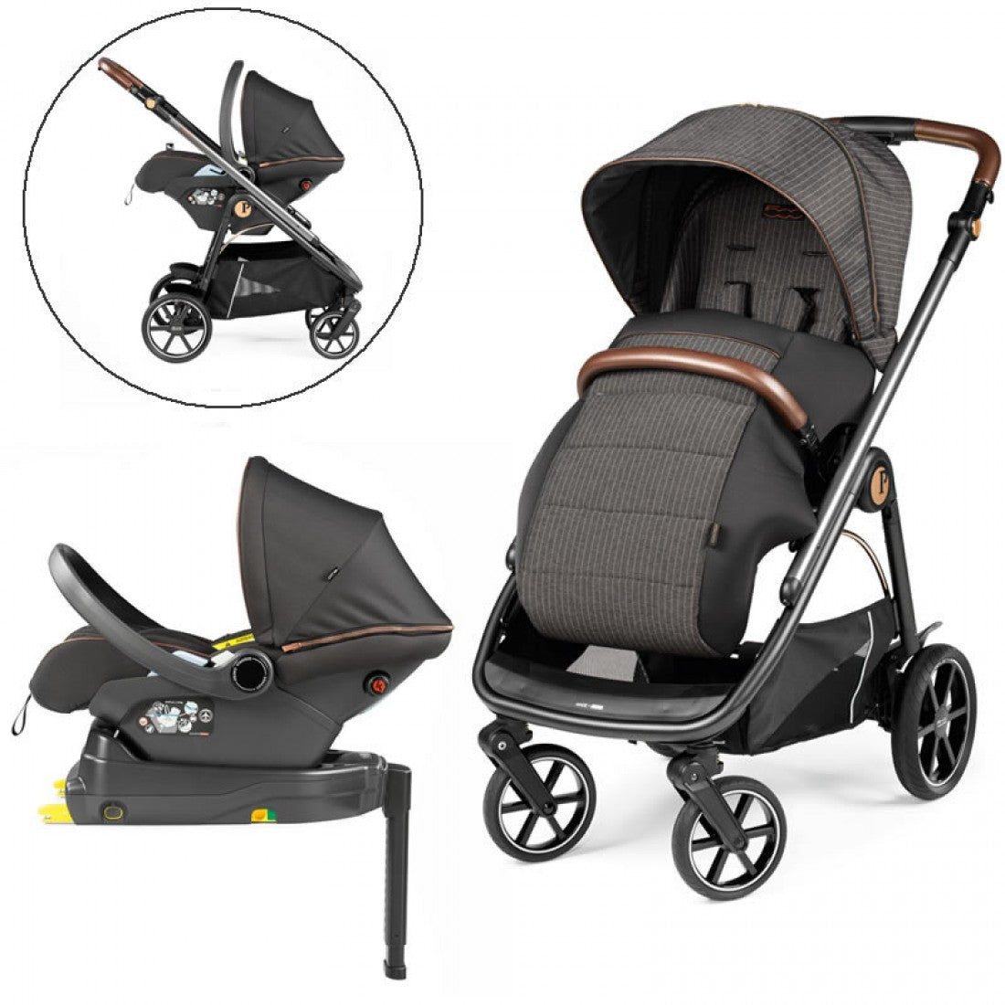 Peg Perego Veloce Lounge I-Size Travel System Bundle, 500