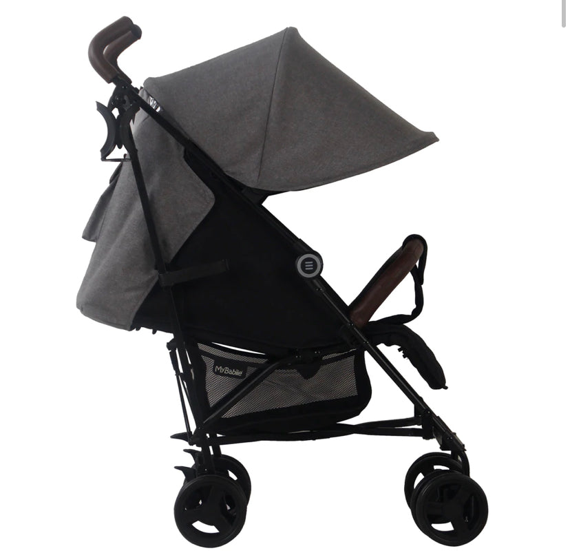 My Babiie - My Babiie Melange charcoal MB03 Lightweight Stroller