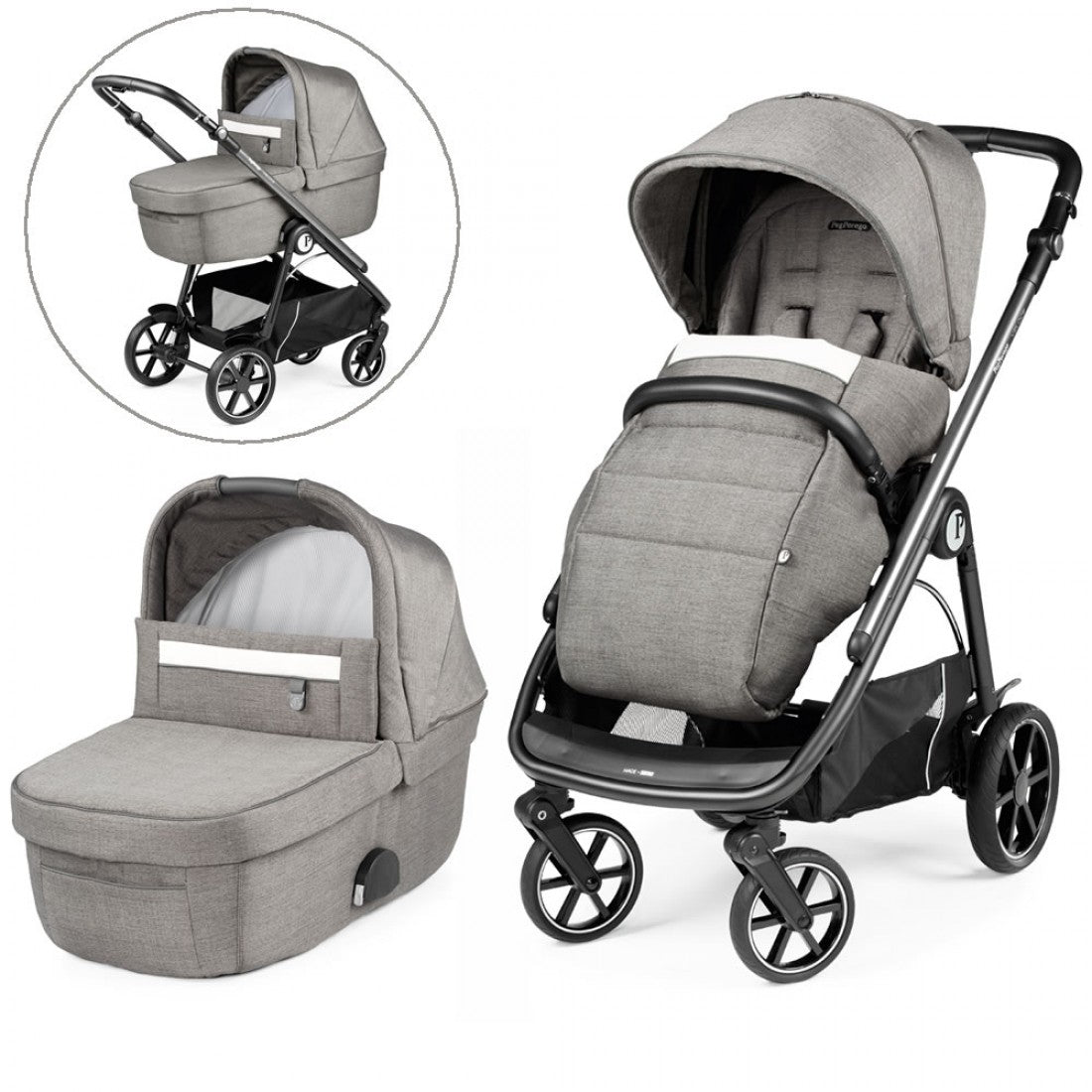 culla peg perego Peg Perego Veloce Stroller + Culla Grande Carrycot, City Grey