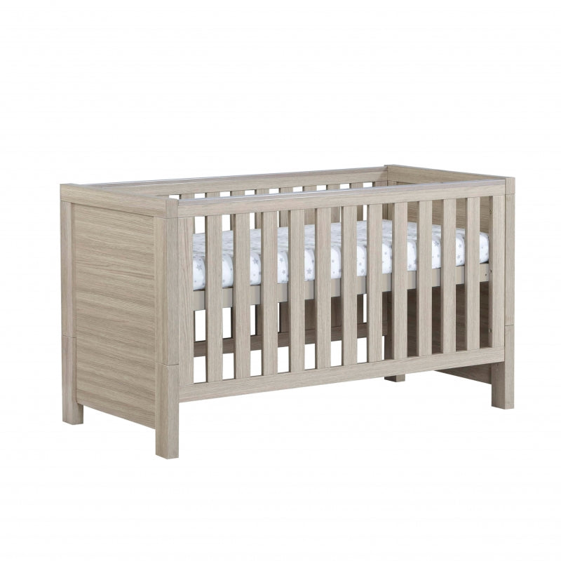 Babymore Luno Cot Bed-Oak