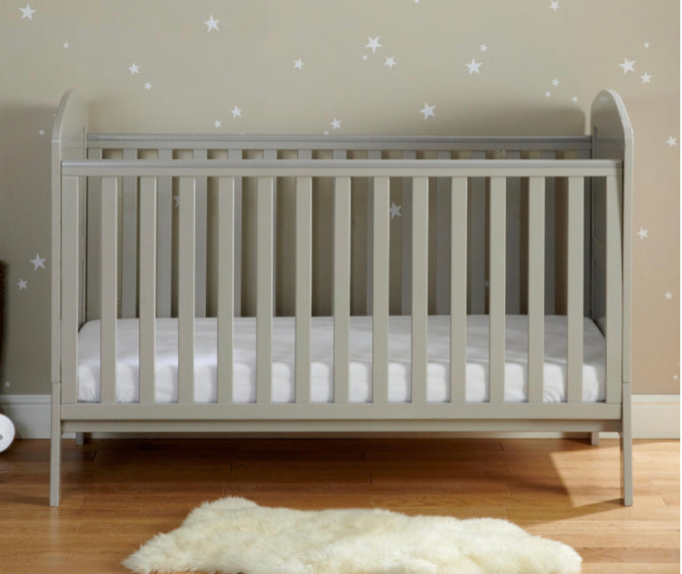 Babymore Aston drop side Cot Bed-Grey