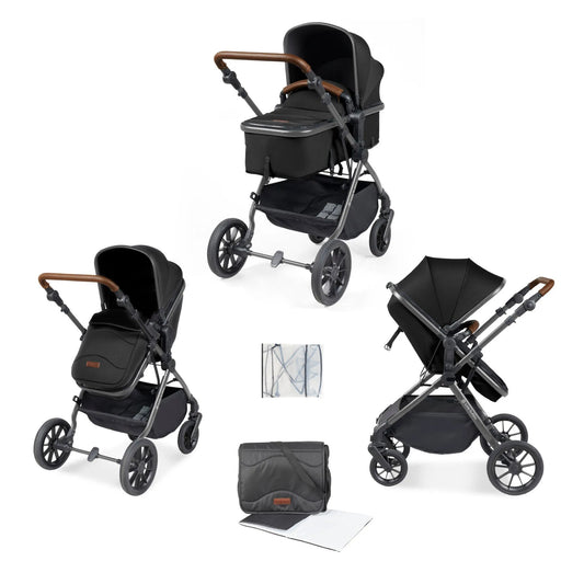 Ickle Bubba Cosmo 2 in 1 Pushchair Set - Black