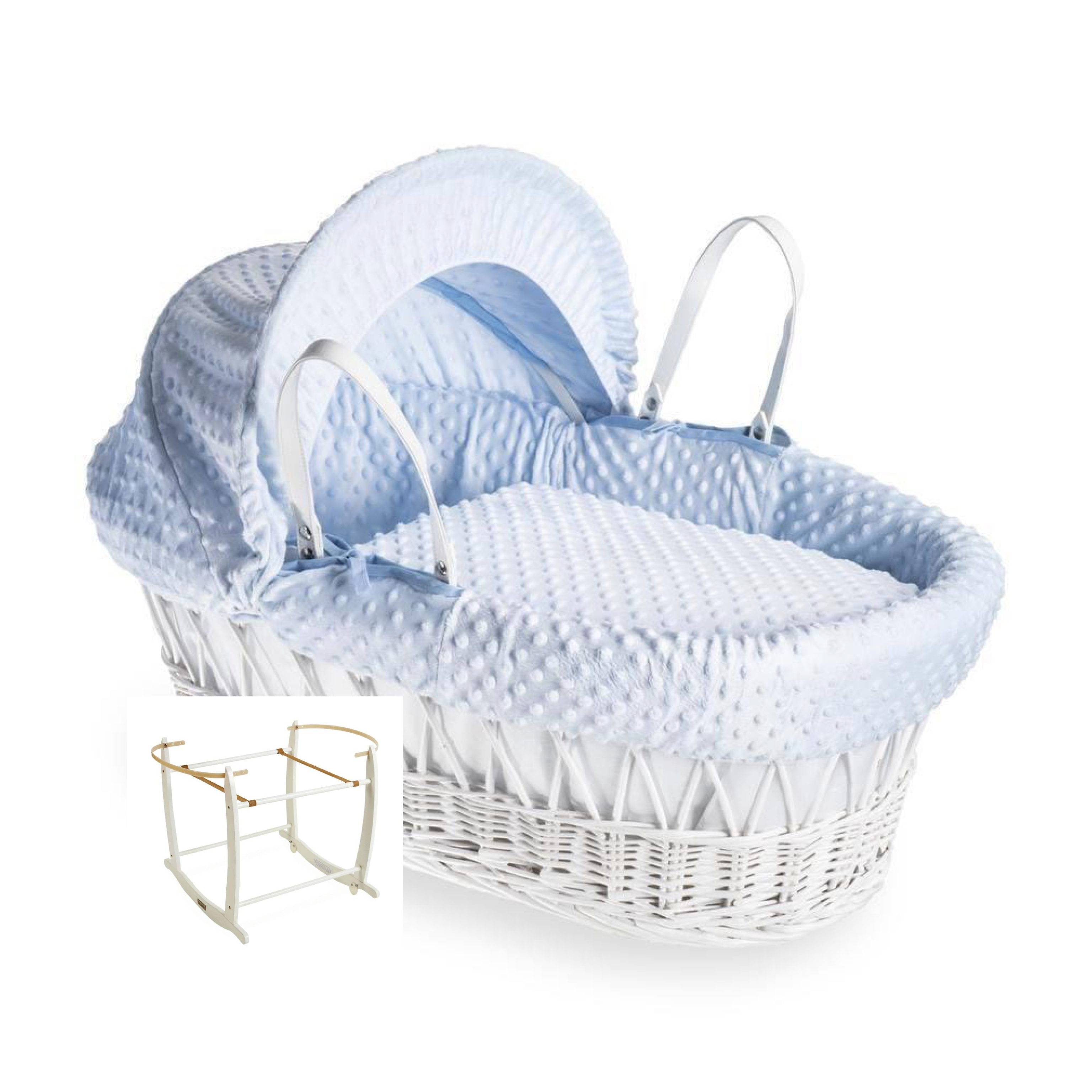 Blue dimple best sale moses basket