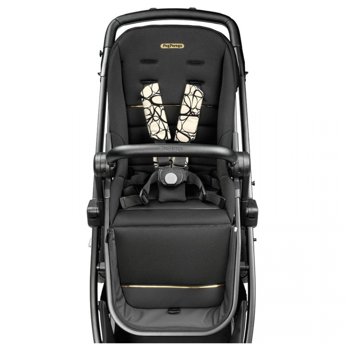 Peg Perego Ypsi 3 in 1 Lounge Modular Travel System Bundle, Graphic Gold