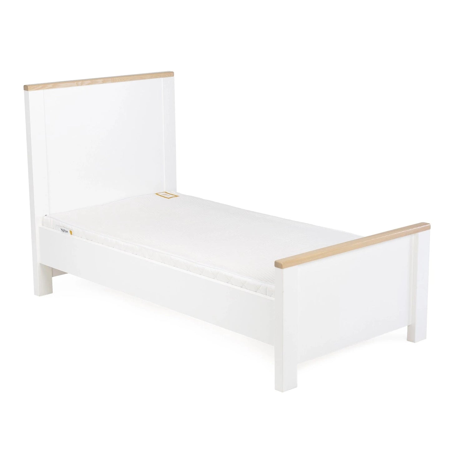 Cuddle Co Aylesbury 3 Piece Nursery Furniture Set (Cot Bed, Dresser & Wardrobe) - White & Ash