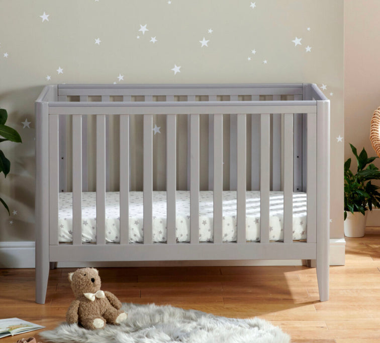 Babymore Iris Cot Bed-Grey