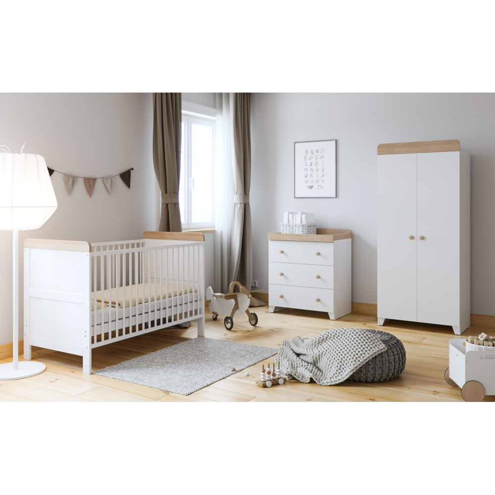 Owen 3 piece furniture set white and oak *Local delivery or store collection only