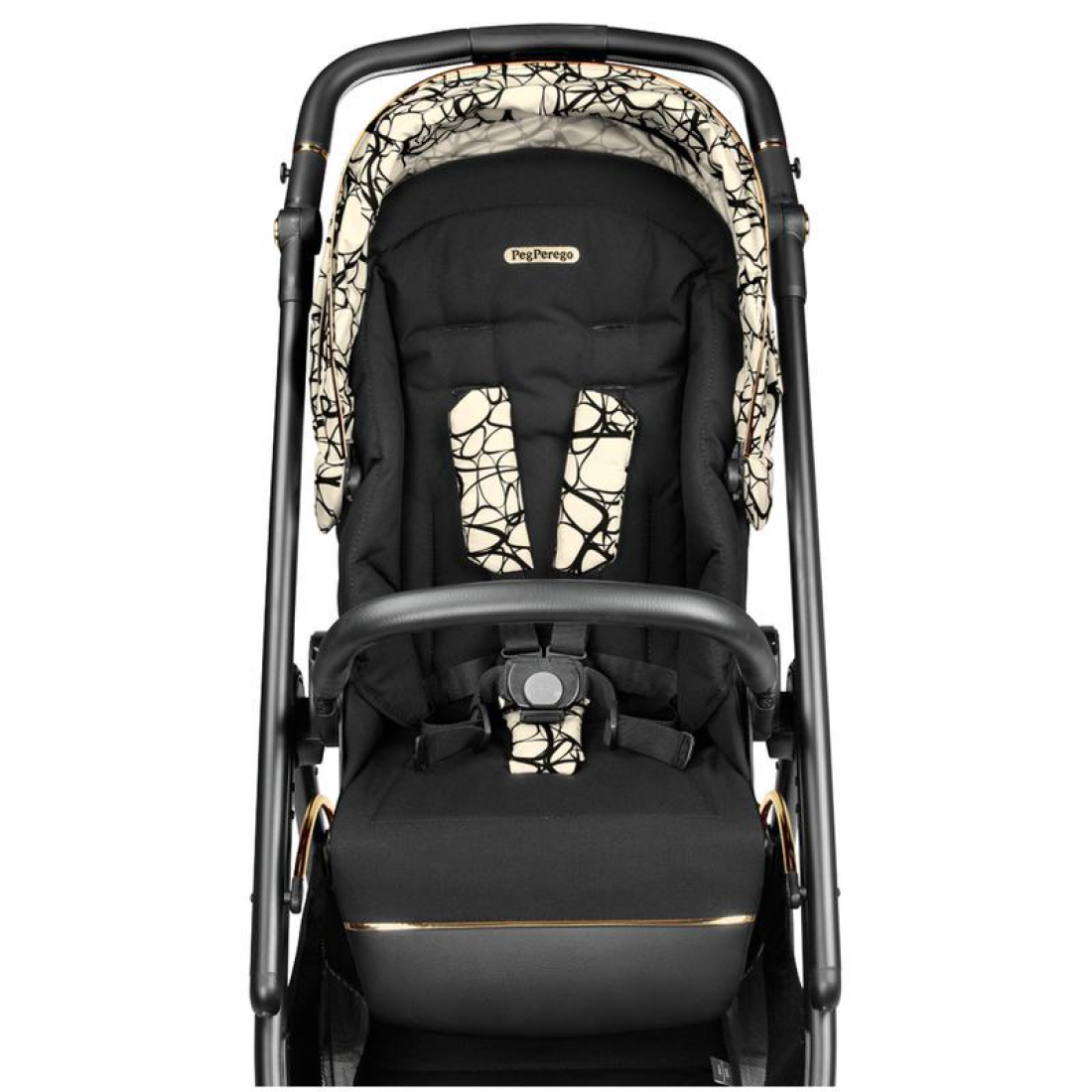 Peg Perego Veloce 3 in 1 Lounge Modular I-Size Travel System Bundle, Graphic Gold