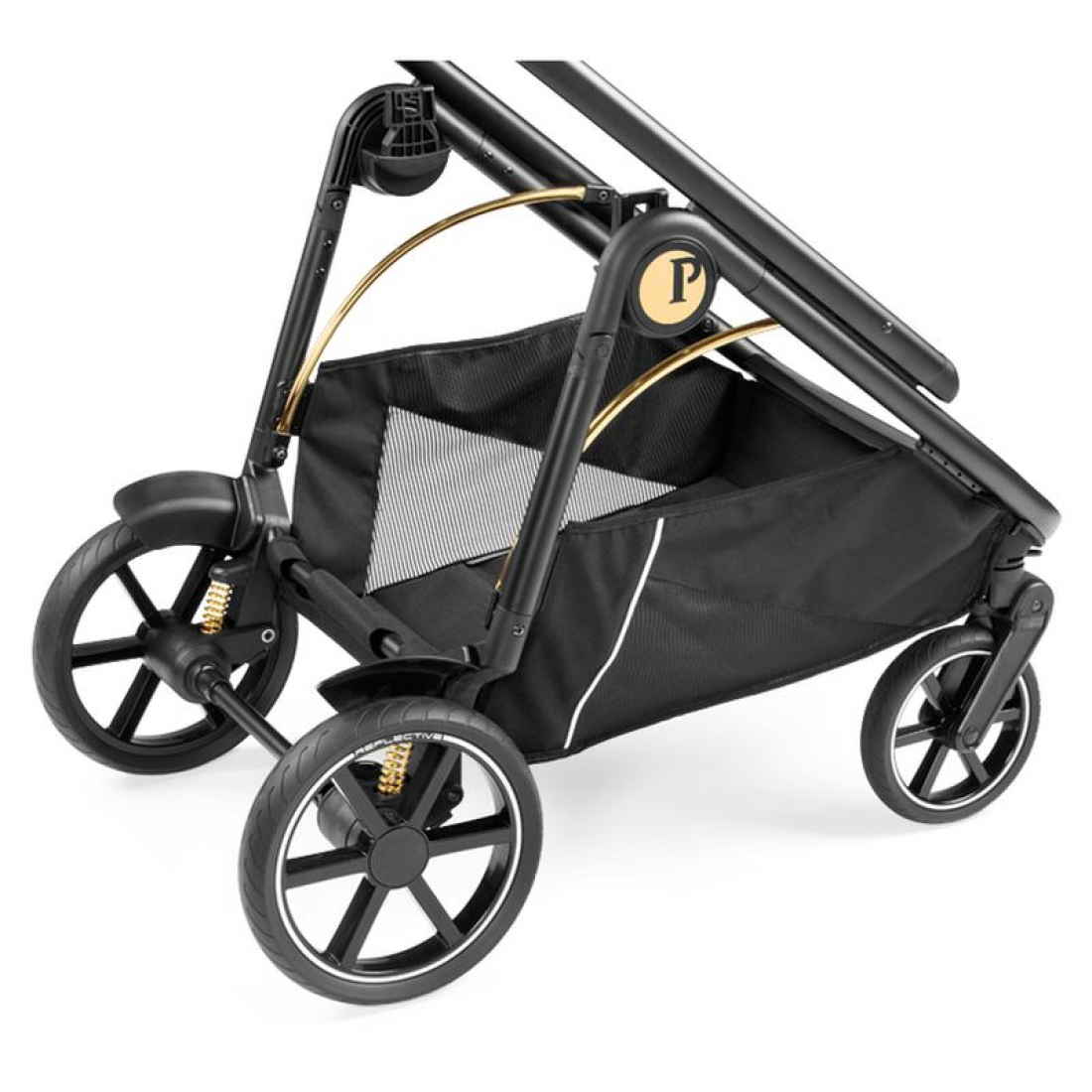 Peg Perego Veloce 3 in 1 Lounge Modular I-Size Travel System Bundle, Graphic Gold