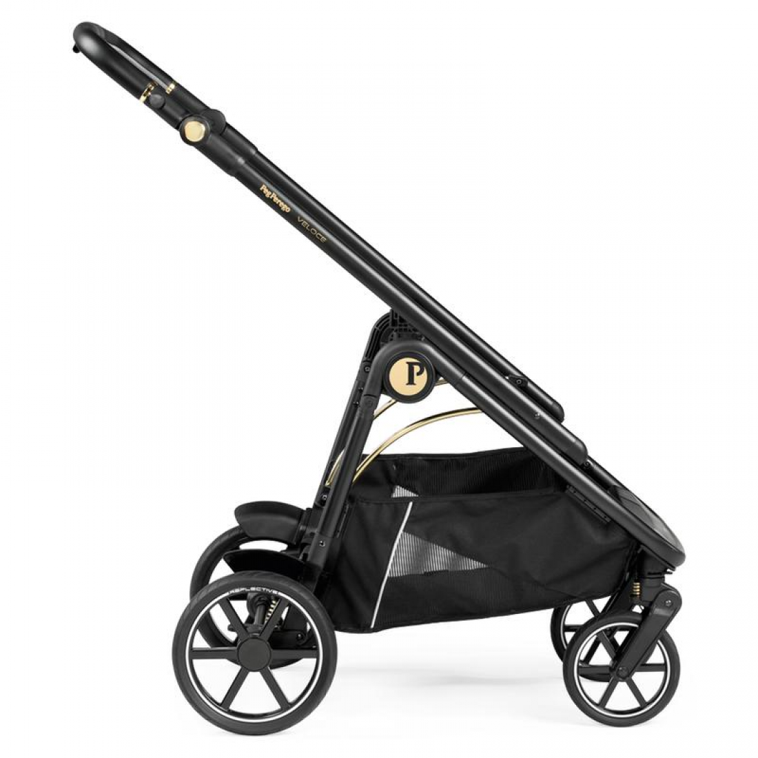Peg Perego Veloce 3 in 1 Lounge Modular I-Size Travel System Bundle, Graphic Gold