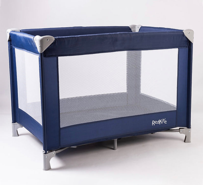 Red Kite sleep tight travel cot - Blueberry