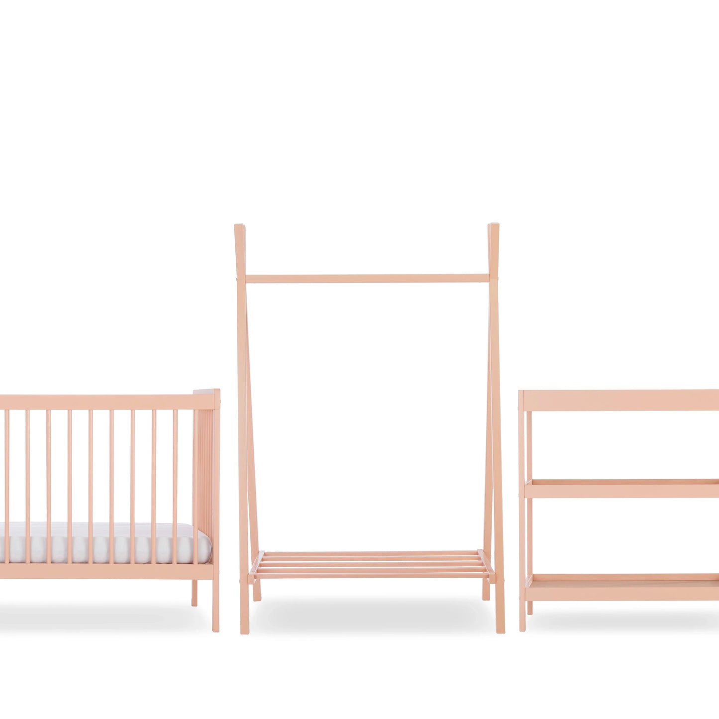 Cuddle Co Nola 3 Piece Nursery Furniture Set -Blush Pink