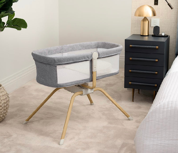 Babymore Air Motion Gliding Crib – Slate