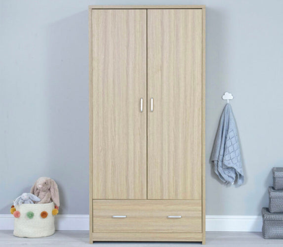 Babymore Luno 3 Piece Furniture Room Set-Oak