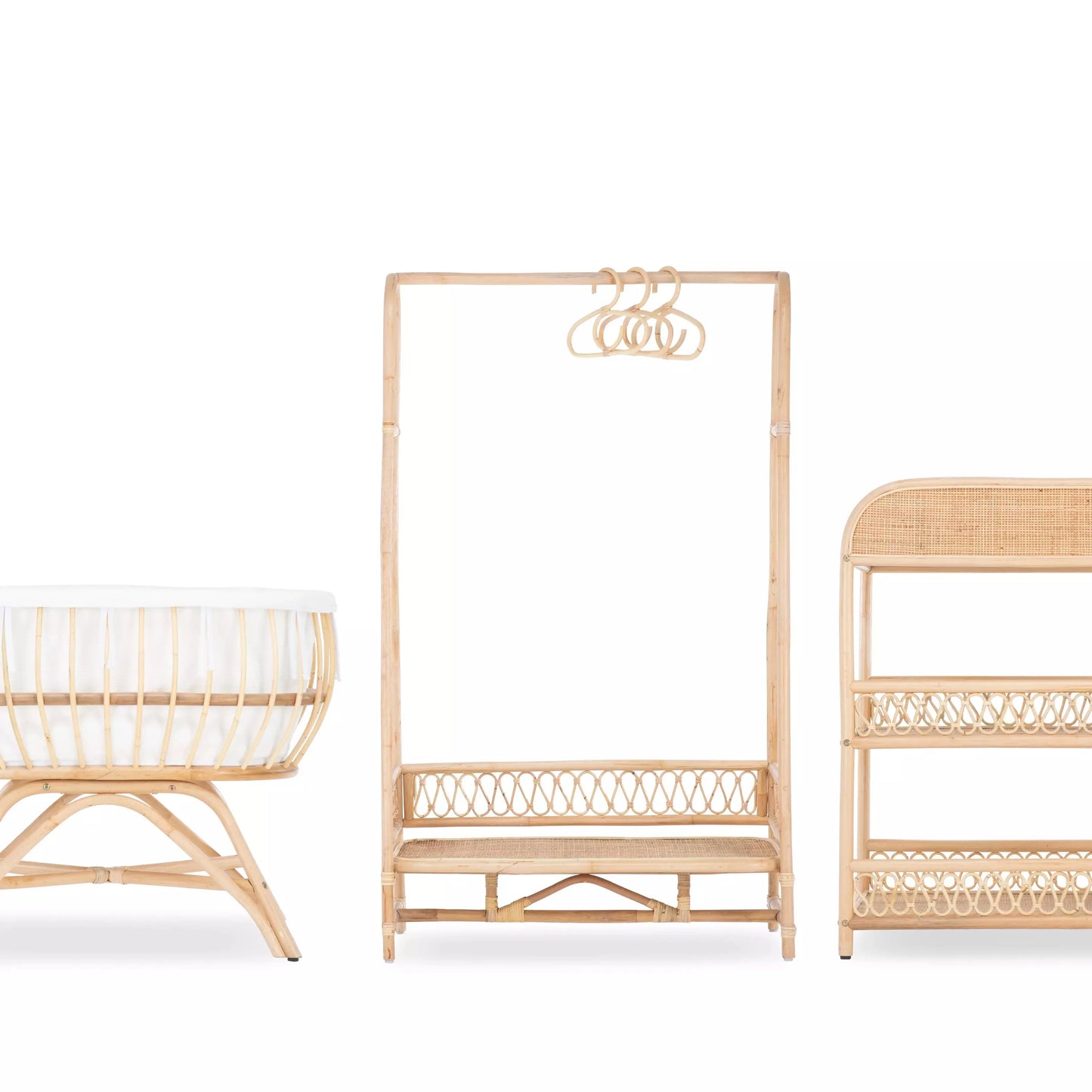 Cuddle Co Aria 3 Piece Nursery Furniture Set - Rattan