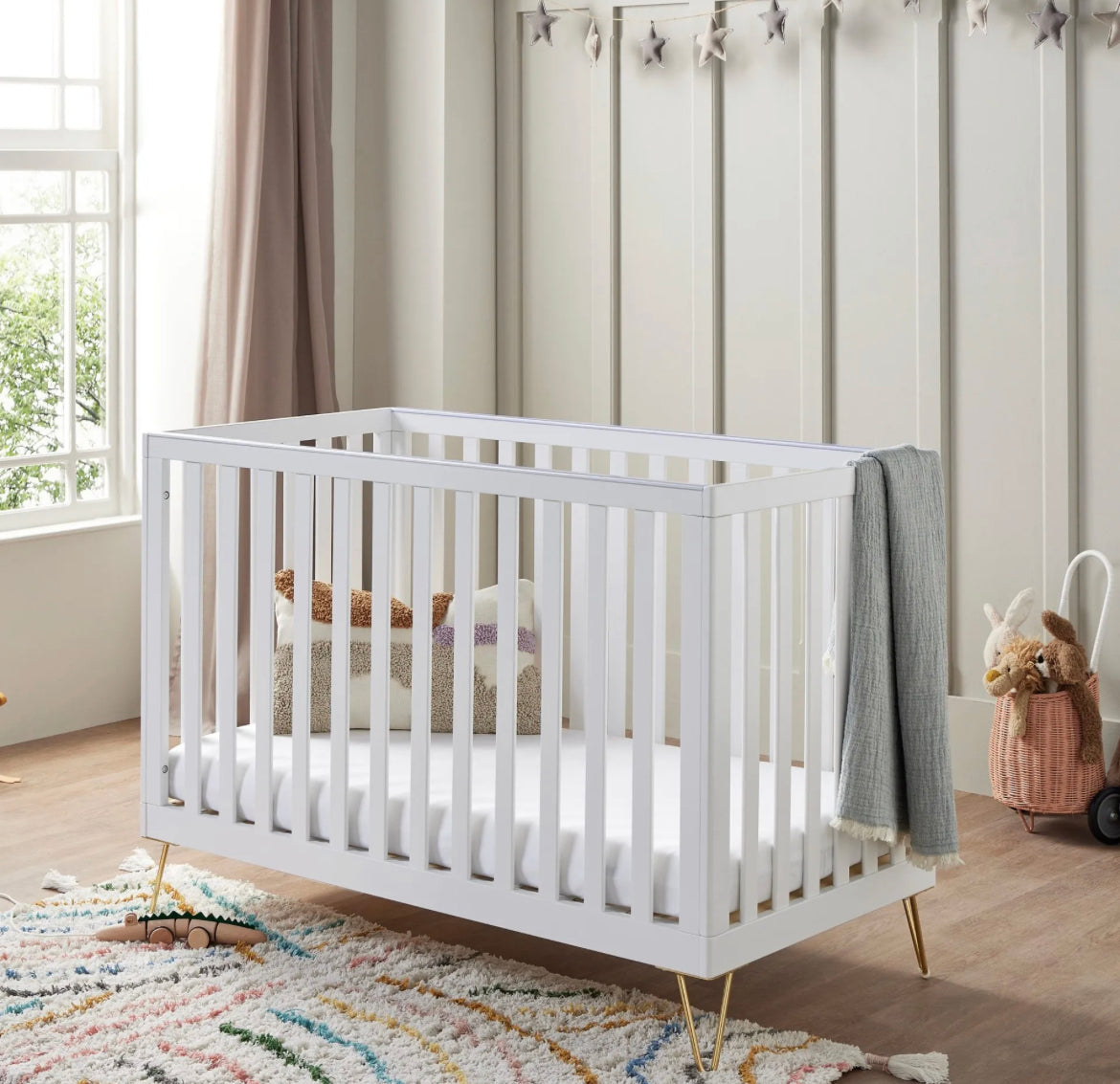 Babymore Kimi Cot Bed – White