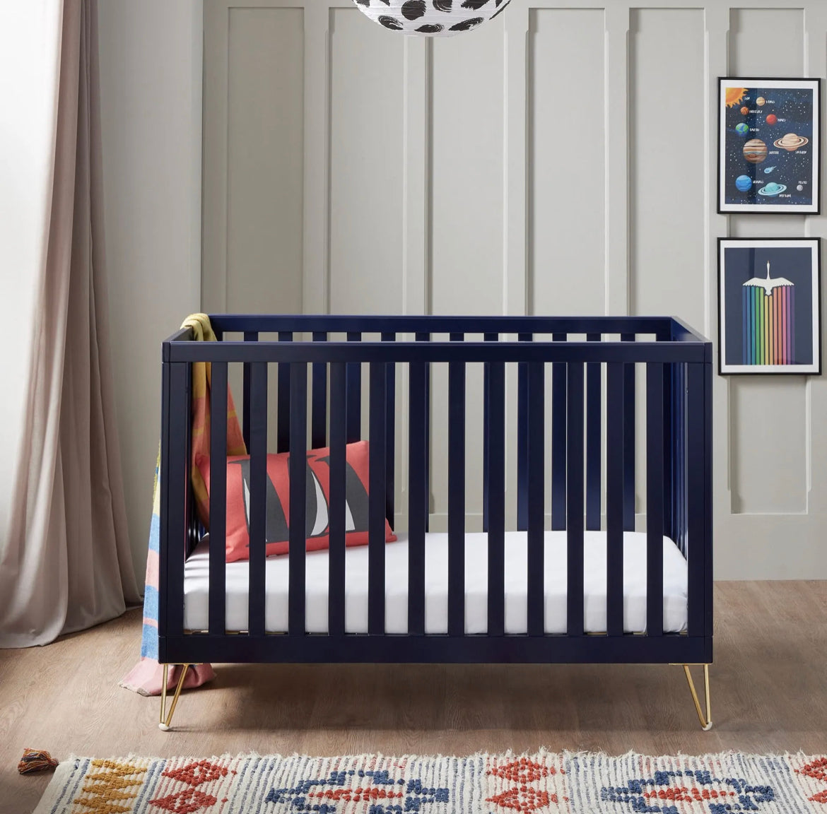Babymore Kimi Cot Bed – Midnight