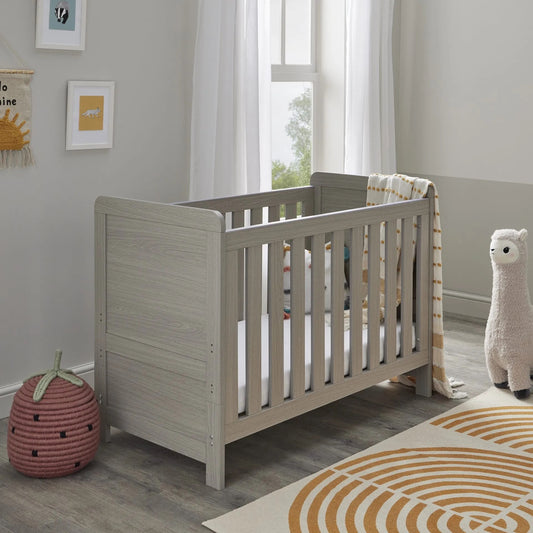 Babymore Caro Mini Cot Bed Grey Wash