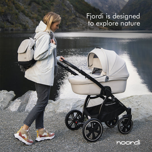 Noordi, our sustainable Scandi pram brand.