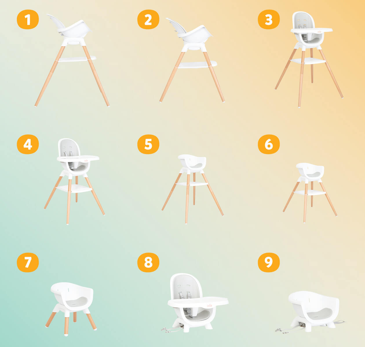 Joie chestnut highchair ~ Mocha