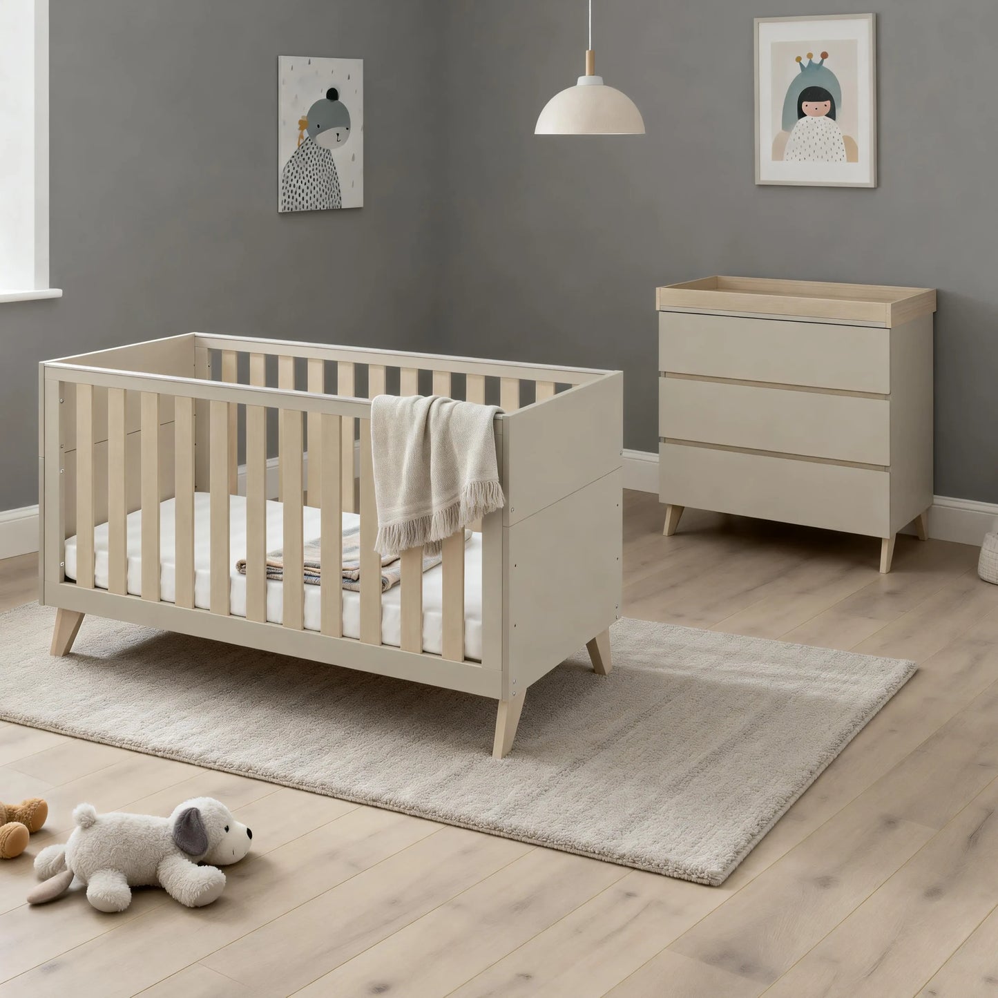 Babymore Dante 2 piece Nursery Room set - Cashmere *JUNE OFFER