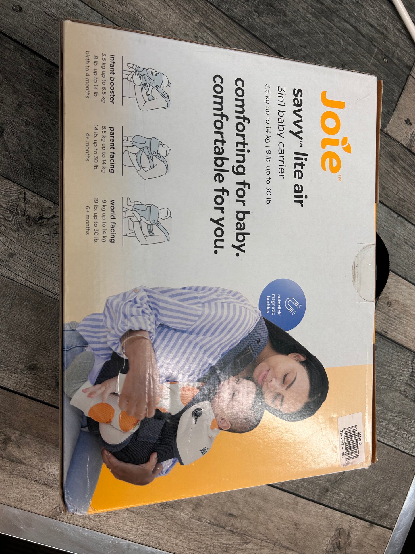 Joie savvy lite air baby carrier ~ open box~ Birmingham store