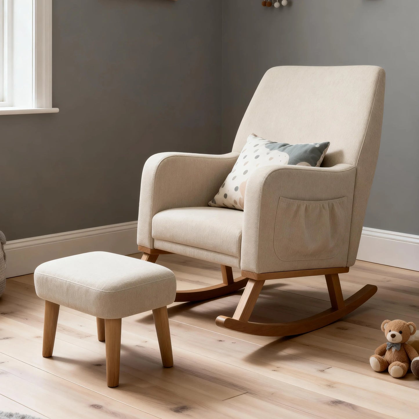 Babymore Callie Nursing Chair - Oatmeal *JUNE OFFER