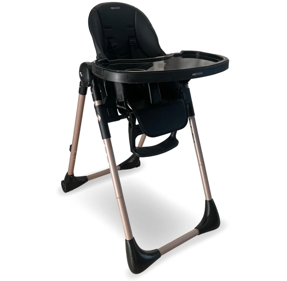 My Babiie Luxe Highchair -  Rose Gold Black