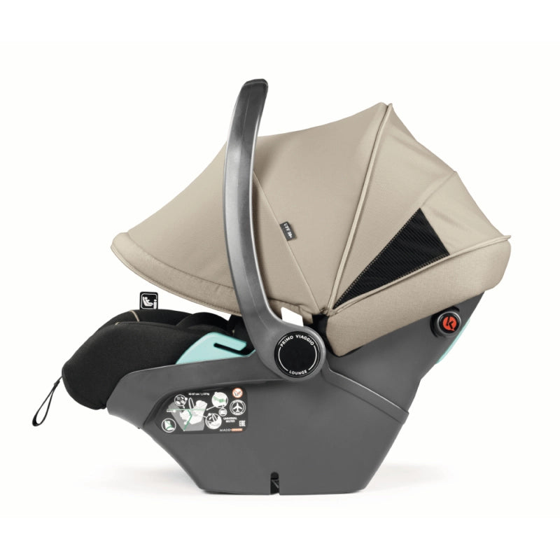 Peg Perego City Loop Chassis, Seat Unit, Carrycot & Primo Viaggio Car Seat Bundle - Vanilla Blend