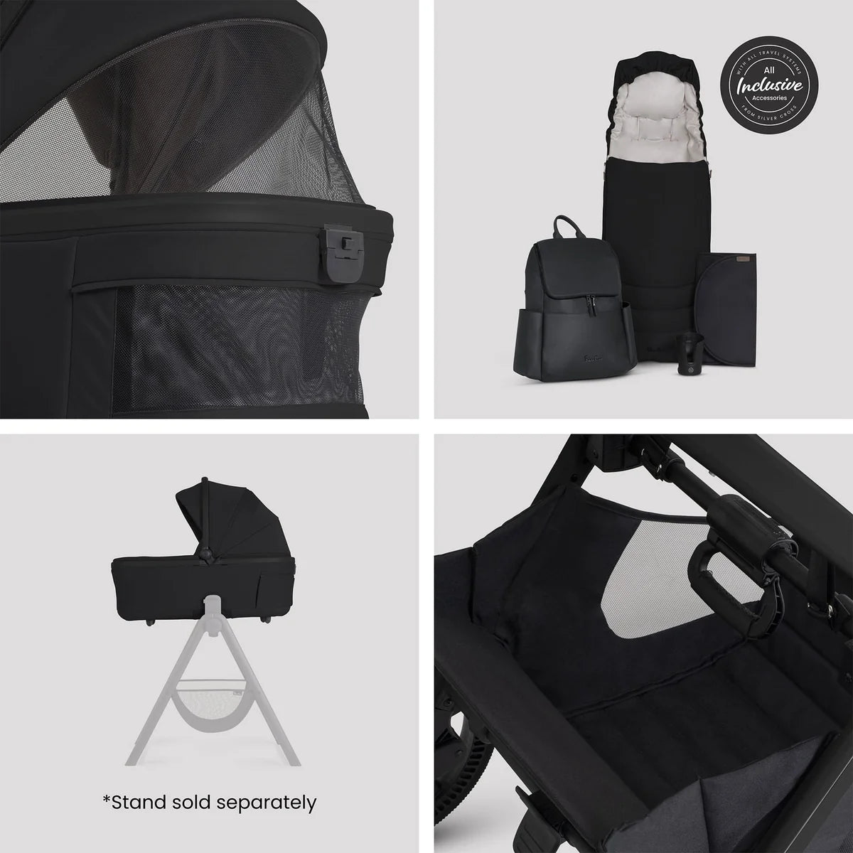 Silver Cross Cove 2 Onyx Travel System Ultimate 360 Family Car Seat Bundle (11 piece) Pre order