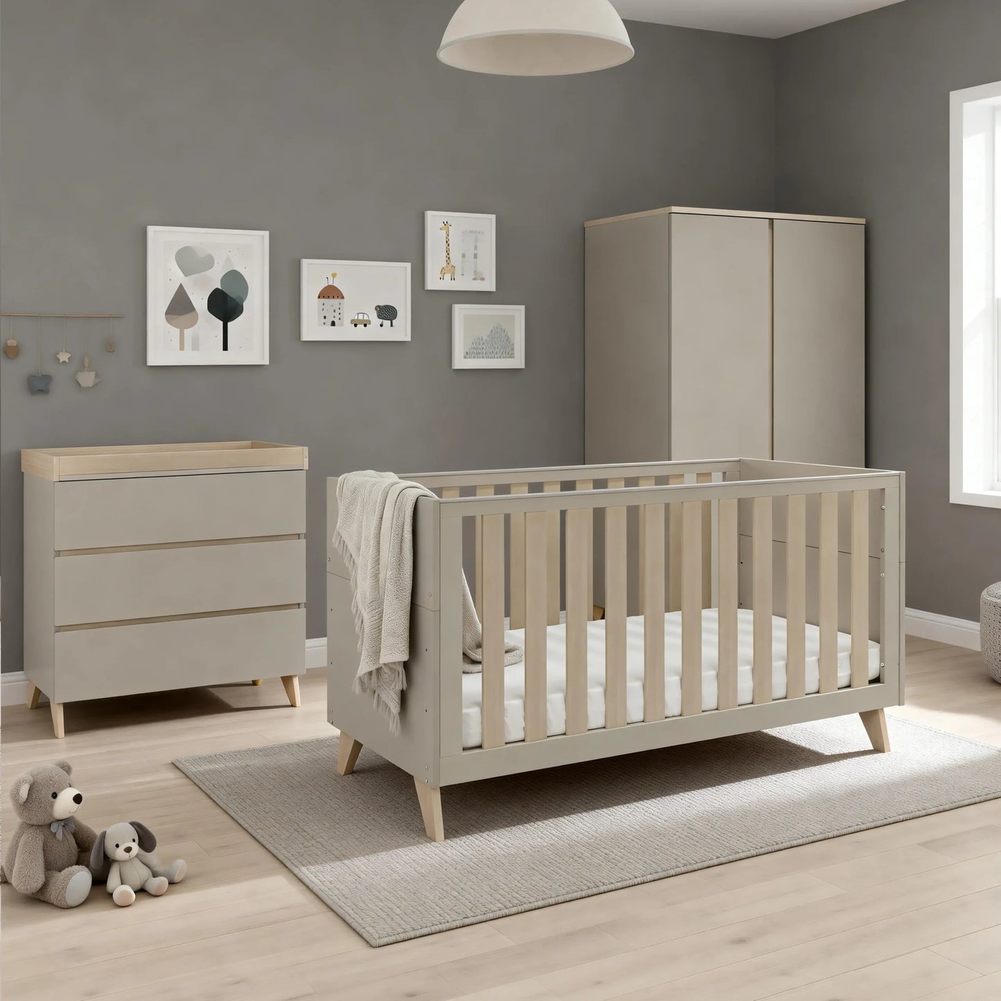 Babymore Dante 3 piece Nursery Room set -Cashmere *JUNE OFFER