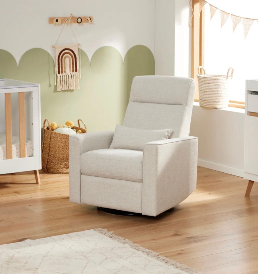 Tutti Bambini Paige Recliner Glider Nursery Chair ~ Egg shell