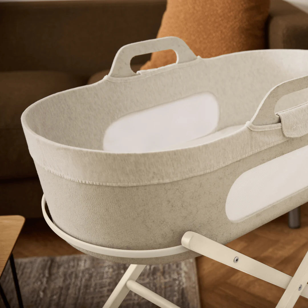 SnuzBaskit Barley Moses Basket & Cashmere Stand