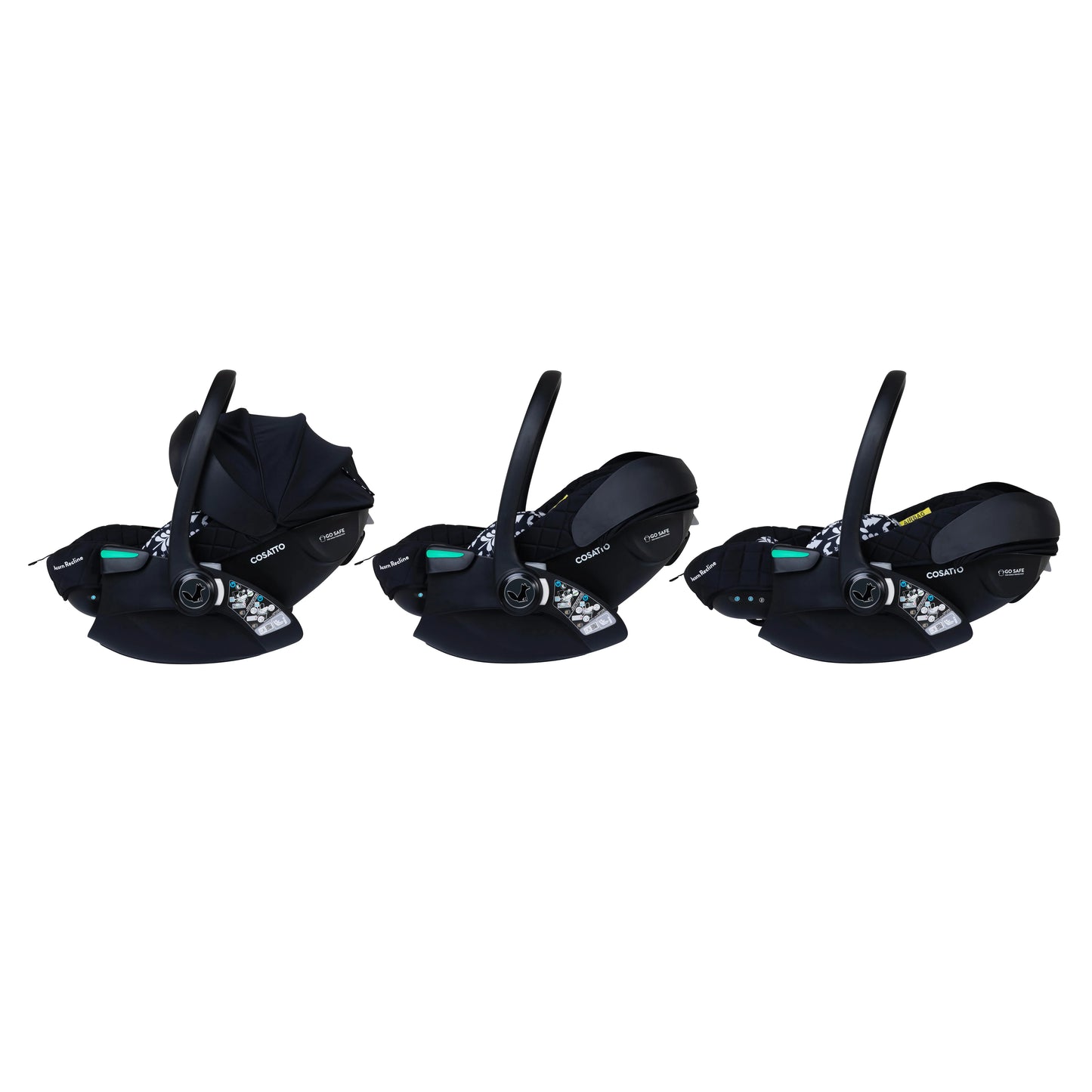 Cosatto Woosh City Recline Car Seat Bundle Silhouette