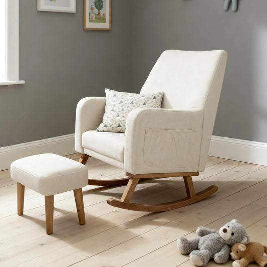 Babymore Callie Nursing Chair - Ivory *JUNE OFFER