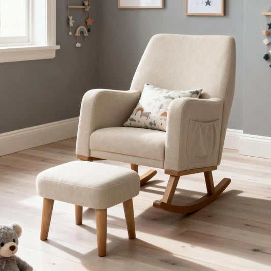 Babymore Callie Nursing Chair - Oatmeal *JUNE OFFER