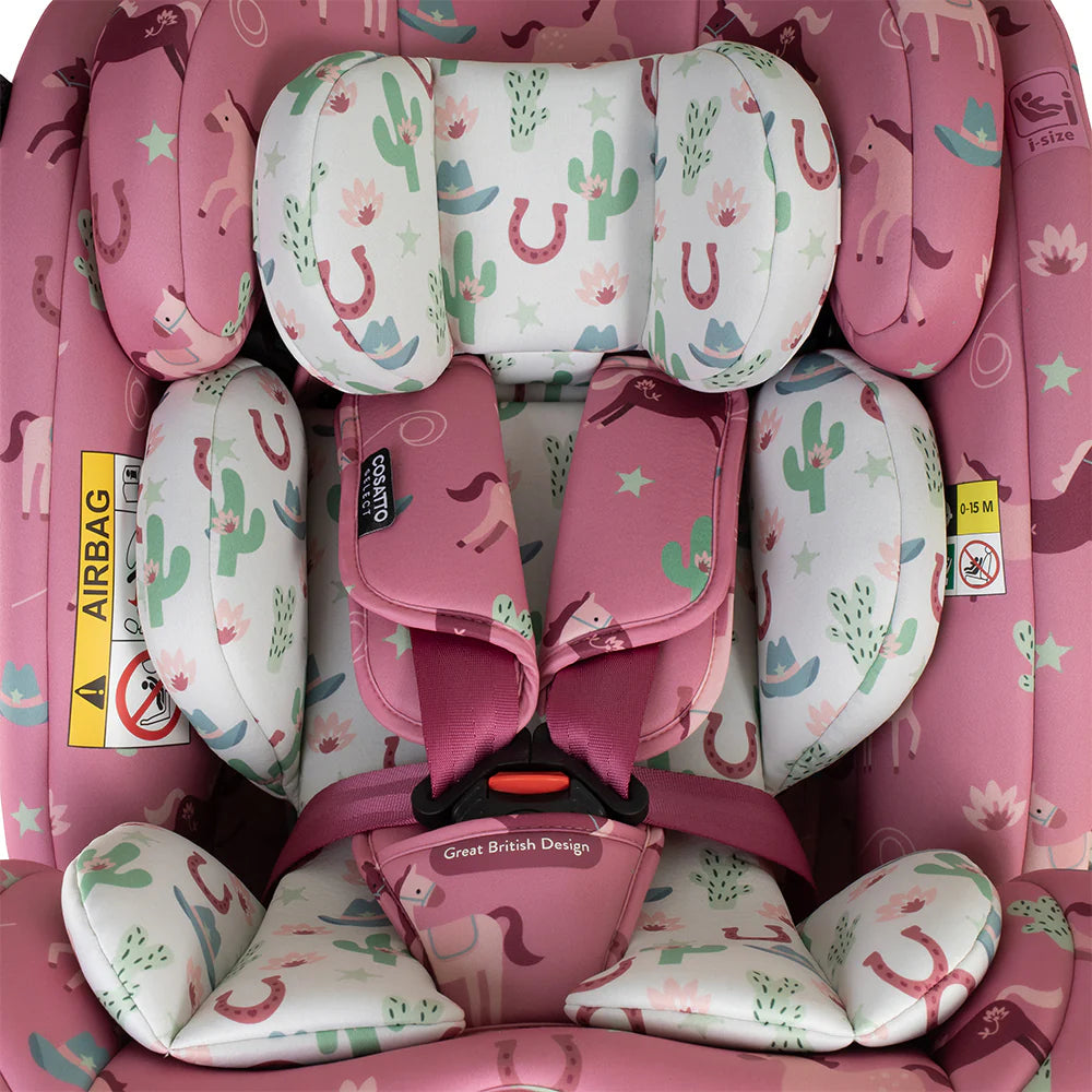Cosatto Get Set Grow Plus i-Size 360 Car Seat - Pony Party * PRE ORDER END JUNE